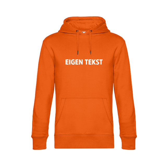 EIGEN TEKST hoodie - Oranje (heren)