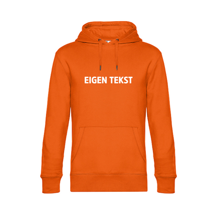 EIGEN TEKST hoodie - Oranje (heren)