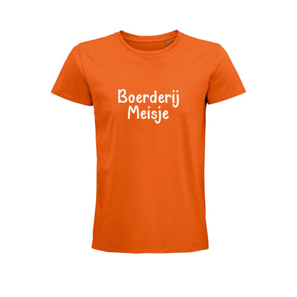 BOERDERIJ MEISJE t-shirt - oranje