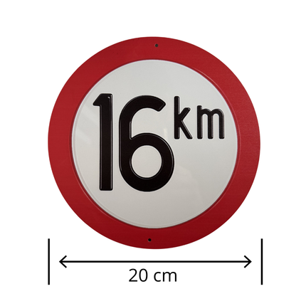 16 KM metalen bord