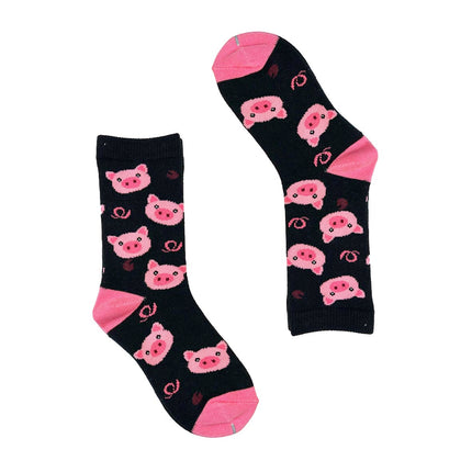 KIDS pig sock - zwart