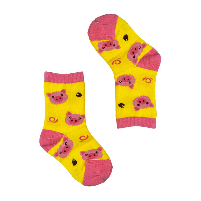 KIDS pig sock - geel