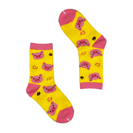 KIDS pig sock - geel